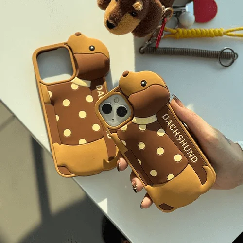 قاب آیفون سیلیکونی سگ سوسیسی Dachshund