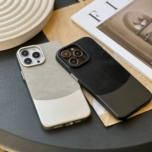 قاب آیفون Flannel Metal Case ترکیبی از جیر و متال